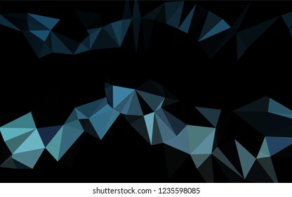 Light BLUE vector blurry hexagon texture. Shining illustration, which consist of triangles. Brand new style for your business design.