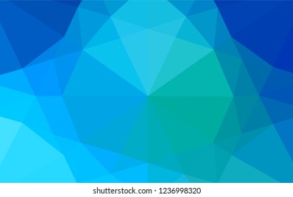 Light BLUE vector blurry hexagon texture. Creative illustration in halftone style with gradient. The polygonal design can be used for your web site.