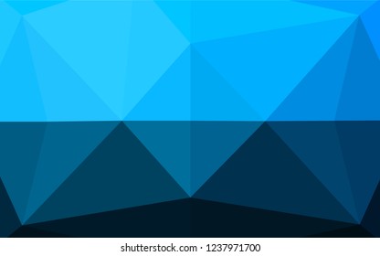 Light BLUE vector blurry hexagon texture. Shining illustration, which consist of triangles. Brand new style for your business design.