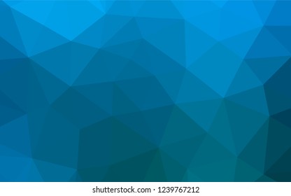 Light BLUE vector blurry hexagon pattern. A sample with polygonal shapes. The polygonal design can be used for your web site.