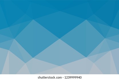 Light BLUE vector blurry hexagon texture. Geometric illustration in Origami style with gradient.  Brand new style for your business design.