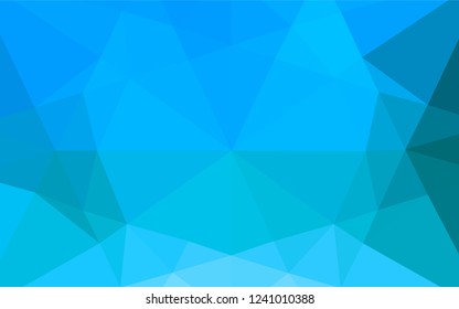 Light BLUE vector blurry hexagon template. Creative geometric illustration in Origami style with gradient. The completely new template can be used for your brand book.