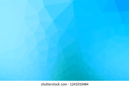 Light BLUE vector blurry hexagon pattern. Geometric illustration in Origami style with gradient.  The textured pattern can be used for background.
