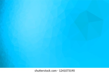 Light BLUE vector blurry hexagon pattern. Geometric illustration in Origami style with gradient.  The elegant pattern can be used as part of a brand book.