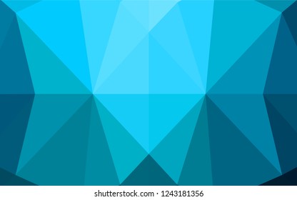 Light BLUE vector blurry hexagon template. Creative geometric illustration in Origami style with gradient. The template can be used as a background for cell phones.