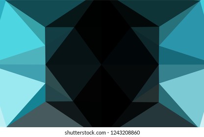 Light BLUE vector blurry hexagon template. Brand new colored illustration in blurry style with gradient. The template can be used as a background for cell phones.