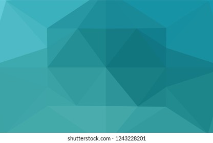 Light BLUE vector blurry hexagon pattern. Shining illustration, which consist of triangles. Brand new style for your business design.