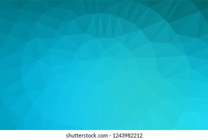 Light BLUE vector blurry hexagon texture. Geometric illustration in Origami style with gradient.  The template can be used as a background for cell phones.