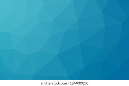 Light BLUE vector blurry hexagon texture. Geometric illustration in Origami style with gradient.  The template can be used as a background for cell phones.