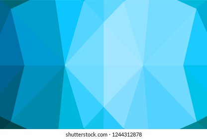 Light BLUE vector blurry hexagon template. Creative geometric illustration in Origami style with gradient. The elegant pattern can be used as part of a brand book.
