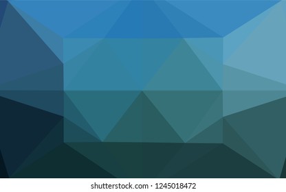 Light BLUE vector blurry hexagon texture. Colorful illustration in abstract style with gradient. The best triangular design for your business.