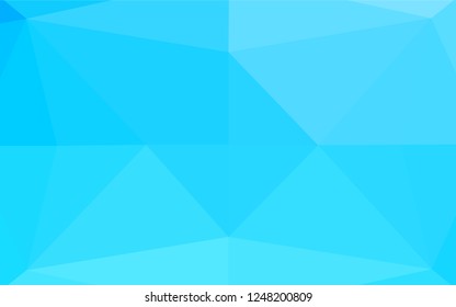 Light BLUE vector blurry hexagon template. Creative illustration in halftone style with gradient. The completely new template can be used for your brand book.