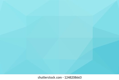 Light BLUE vector blurry hexagon texture. Geometric illustration in Origami style with gradient.  The best triangular design for your business.