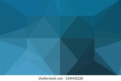 Light BLUE vector blurry hexagon template. Colorful abstract illustration with gradient. Triangular pattern for your business design.