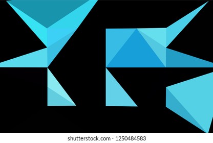 Light BLUE vector blurry hexagon pattern. A sample with polygonal shapes. The template can be used as a background for cell phones.