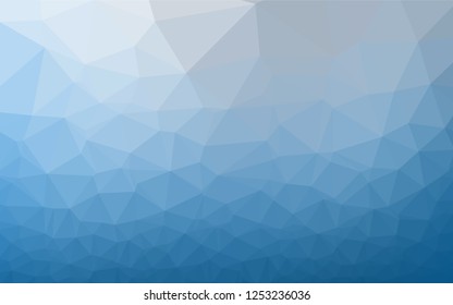 Light BLUE vector blurry hexagon texture. A vague abstract illustration with gradient. Triangular pattern for your business design.