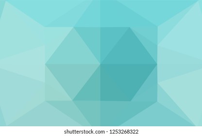 Light BLUE vector blurry hexagon texture. A sample with polygonal shapes. A new texture for your design.