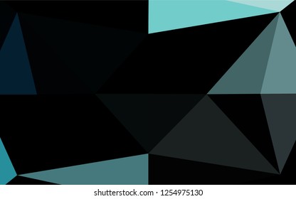 Light BLUE vector blurry hexagon template. Geometric illustration in Origami style with gradient.  The completely new template can be used for your brand book.