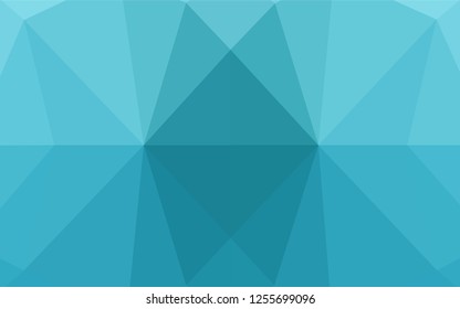 Light BLUE vector blurry hexagon template. Triangular geometric sample with gradient.  A completely new template for your business design.