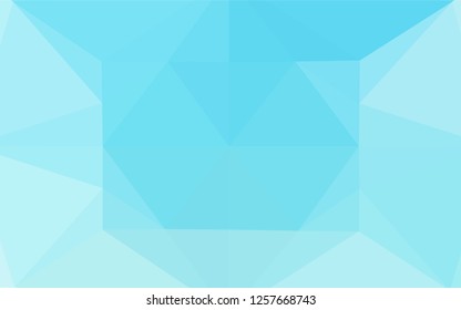 Light BLUE vector blurry hexagon pattern. Glitter abstract illustration with an elegant design. The textured pattern can be used for background.