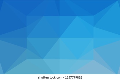 Light BLUE vector blurry hexagon texture. Triangular geometric sample with gradient.  The template can be used as a background for cell phones.