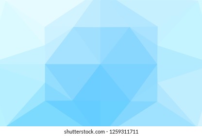 Light BLUE vector blurry hexagon pattern. A completely new color illustration in a vague style. The polygonal design can be used for your web site.
