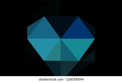 Light BLUE vector blurry hexagon pattern. Brand new colored illustration in blurry style with gradient. The textured pattern can be used for background.