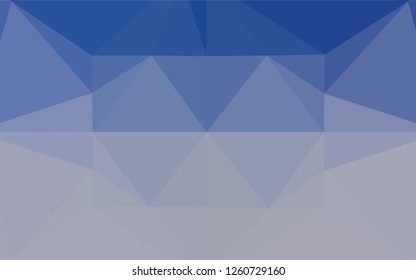 Light BLUE vector blurry hexagon texture. Shining illustration, which consist of triangles. Triangular pattern for your business design.