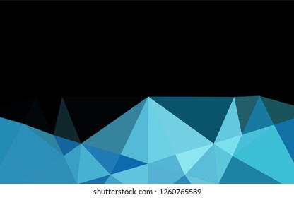 Light BLUE vector blurry hexagon template. Shining illustration, which consist of triangles. The textured pattern can be used for background.