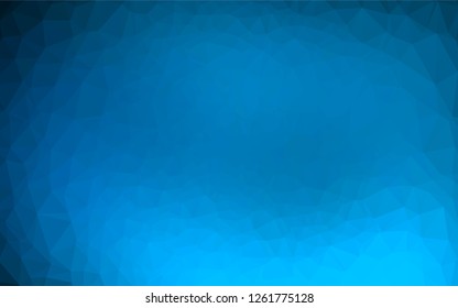 Light BLUE vector blurry hexagon template. Triangular geometric sample with gradient.  A completely new template for your business design.