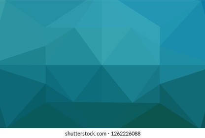 Light BLUE vector blurry hexagon texture. Geometric illustration in Origami style with gradient.  The textured pattern can be used for background.
