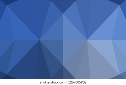 Light BLUE vector blurry hexagon template. Creative geometric illustration in Origami style with gradient. The completely new template can be used for your brand book.