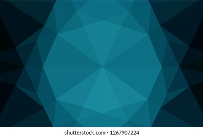 Light BLUE vector blurry hexagon pattern. Shining illustration, which consist of triangles. A completely new design for your business.