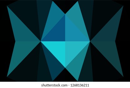 Light BLUE vector blurry hexagon pattern. Glitter abstract illustration with an elegant design. The polygonal design can be used for your web site.
