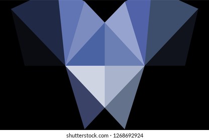 Light BLUE vector blurry hexagon template. Creative illustration in halftone style with gradient. A completely new design for your business.