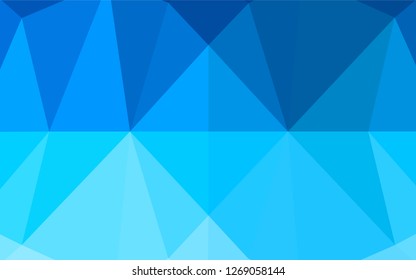 Light BLUE vector blurry hexagon template. A sample with polygonal shapes. The polygonal design can be used for your web site.
