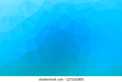Light BLUE vector blurry hexagon texture. Triangular geometric sample with gradient.  Brand new style for your business design.
