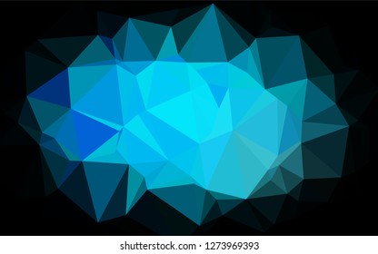 Light BLUE vector blurry hexagon texture. Creative geometric illustration in Origami style with gradient. The polygonal design can be used for your web site.