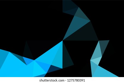 Light BLUE vector blurry hexagon template. Creative geometric illustration in Origami style with gradient. The textured pattern can be used for background.