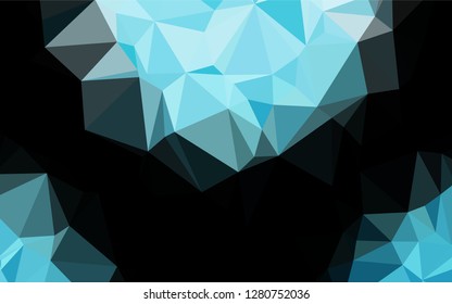 Light BLUE vector blurry hexagon template. A vague abstract illustration with gradient. The textured pattern can be used for background.