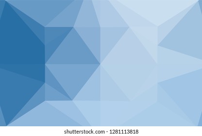 Light BLUE vector blurry hexagon template. Shining illustration, which consist of triangles. The template can be used as a background for cell phones.