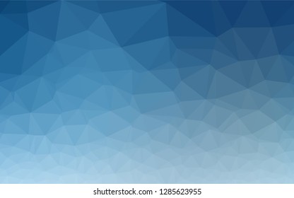 Light BLUE vector blurry hexagon pattern. Triangular geometric sample with gradient.  Brand new design for your business.