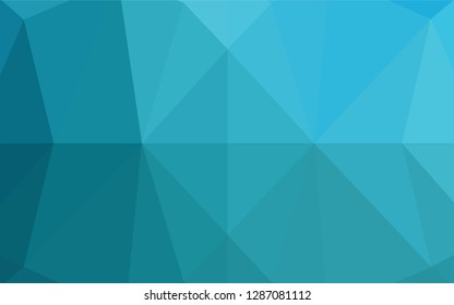 Light BLUE vector blurry hexagon pattern. Shining illustration, which consist of triangles. A completely new design for your business.