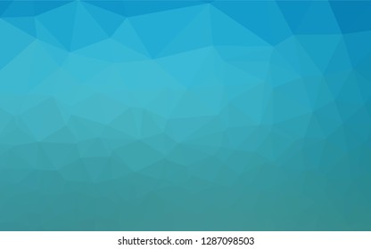 Light BLUE vector blurry hexagon template. Creative geometric illustration in Origami style with gradient. The completely new template can be used for your brand book.