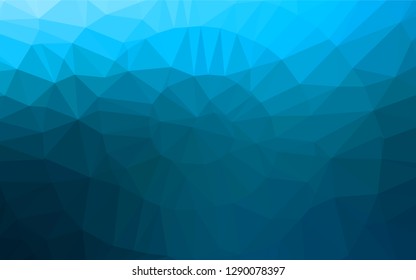 Light BLUE vector blurry hexagon texture. Creative geometric illustration in Origami style with gradient. The completely new template can be used for your brand book.