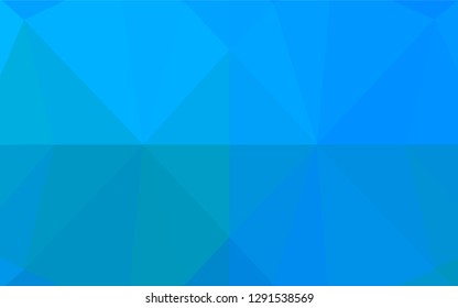 Light BLUE vector blurry hexagon template. Shining illustration, which consist of triangles. The polygonal design can be used for your web site.