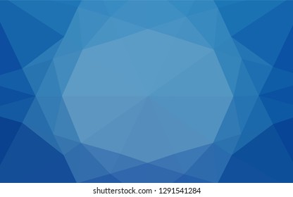 Light BLUE vector blurry hexagon pattern. Shining colored illustration in a Brand new style. A completely new design for your business.