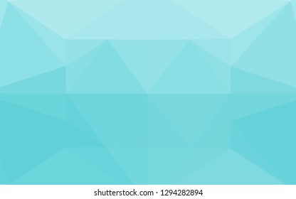 Light BLUE vector blurry hexagon template. Shining illustration, which consist of triangles. A new texture for your design.