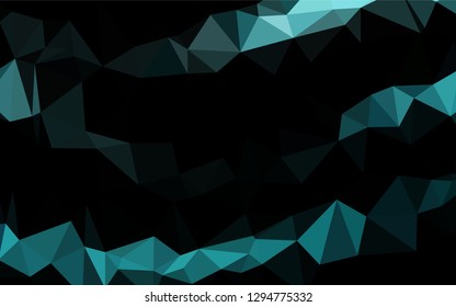 Light BLUE vector blurry hexagon texture. Shining illustration, which consist of triangles. The best triangular design for your business.
