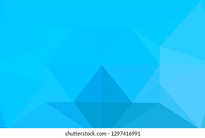 Light BLUE vector blurry hexagon texture. Geometric illustration in Origami style with gradient.  Triangular pattern for your business design.